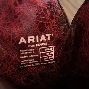 Bottes De Cowgirl Ariat Wichita Candy Sassy - Talon, Bout Pointu - Marron/rouge - Pointure 8